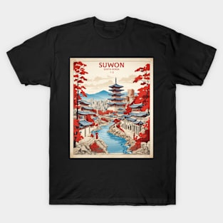 Suwon South Korea Travel Tourism Retro Vintage T-Shirt